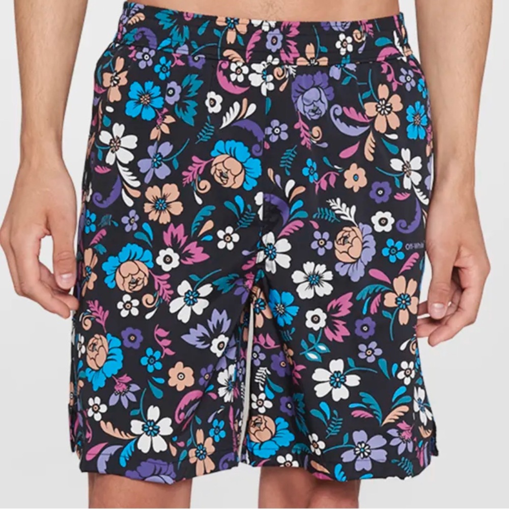 OFF-WHITE Floral Surfer Swim Shorts